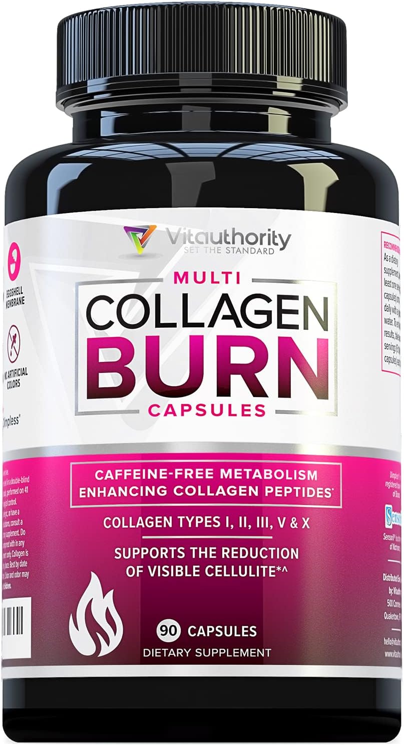 Multi Collagen Burn: Proteínas, Ácido Hialurónico, Vitamina C, Sin Cafeína