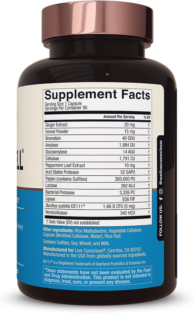 Suplemento Enzimas de amplio espectro probióticos 90 cáp