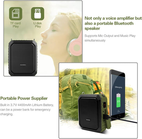 Amplificador de Voz Portátil, Sistema PA, Bluetooth, M800