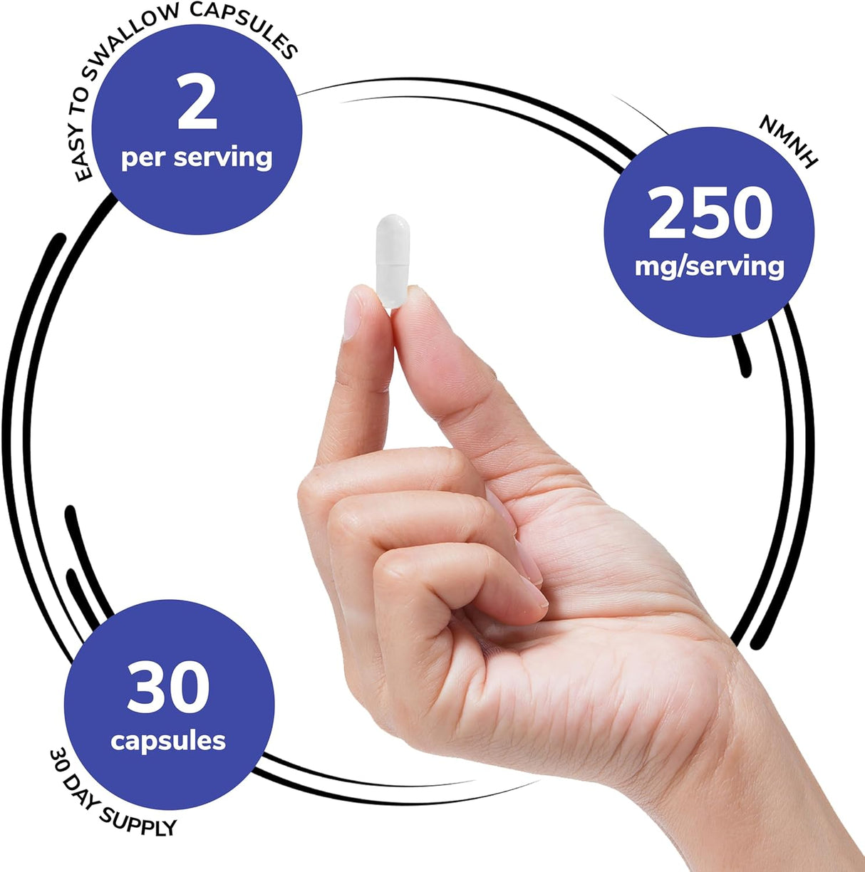 Suplementos GENEX 250mg NMNH Precursor NAD+ para envejecimi