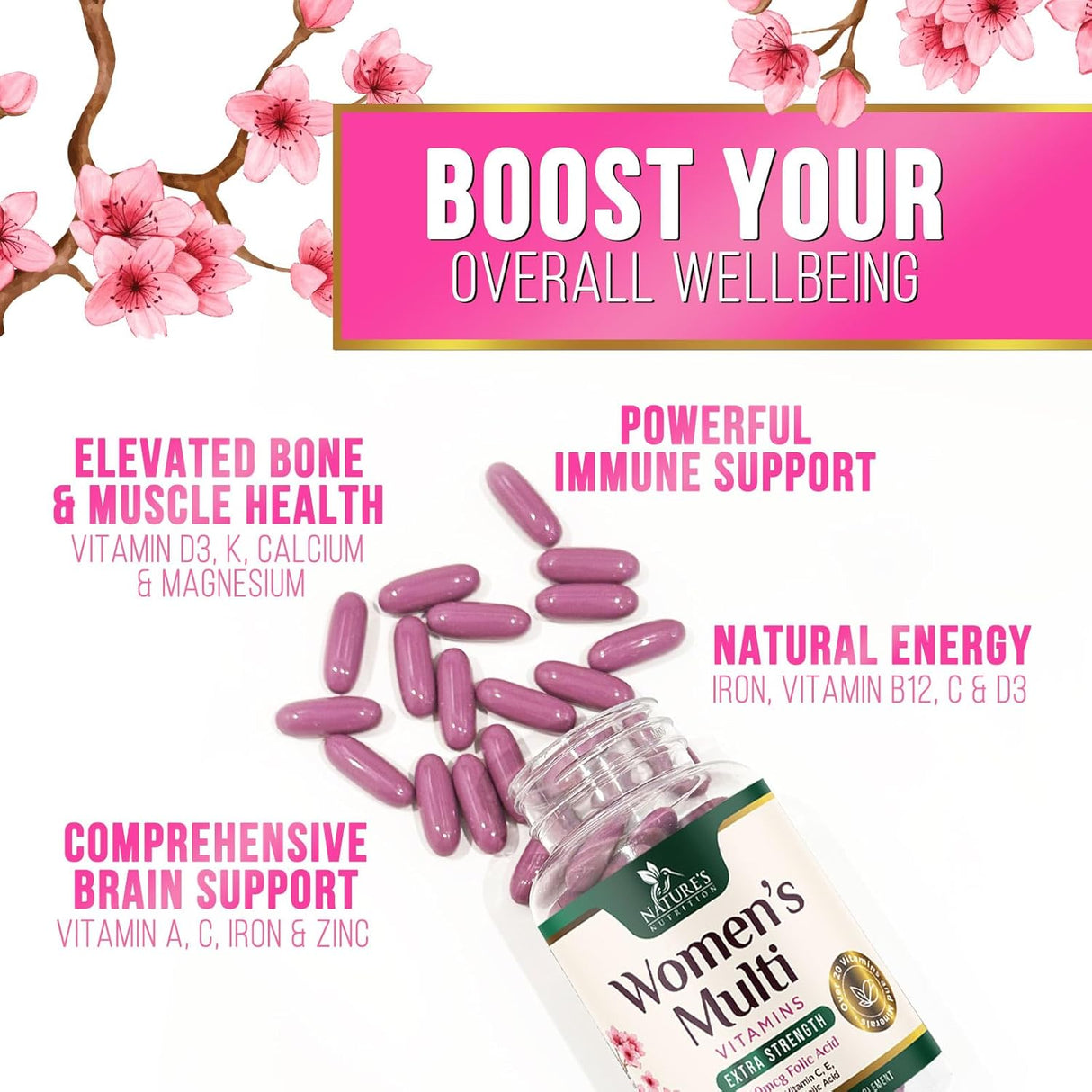 Multivitamínico para Mujeres con Hierro - 120 Softgels