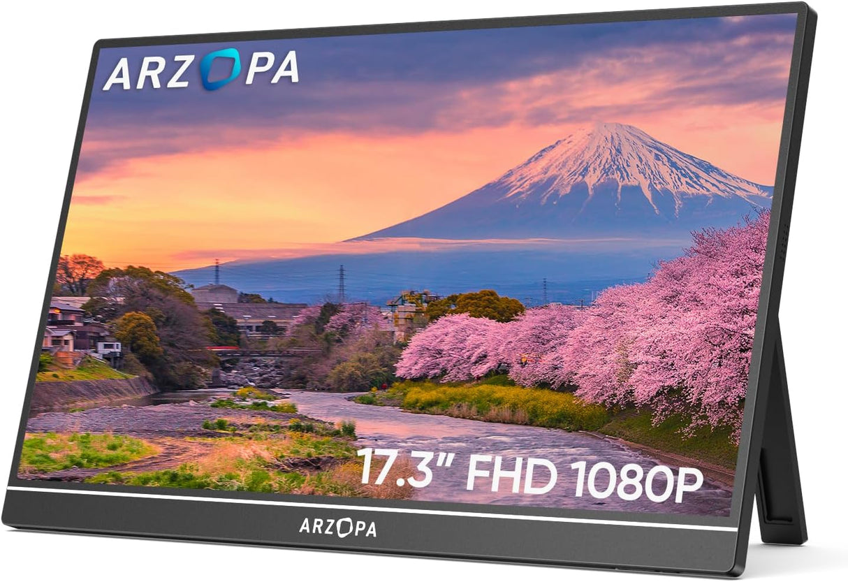 Monitor portátil ARZOPA 17.3 1080P FHD HDMI USB C - A1M