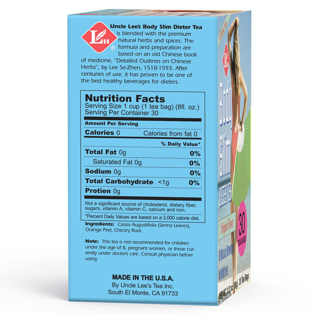 Té desintoxicante y adelgazante de senna, 30 bolsas