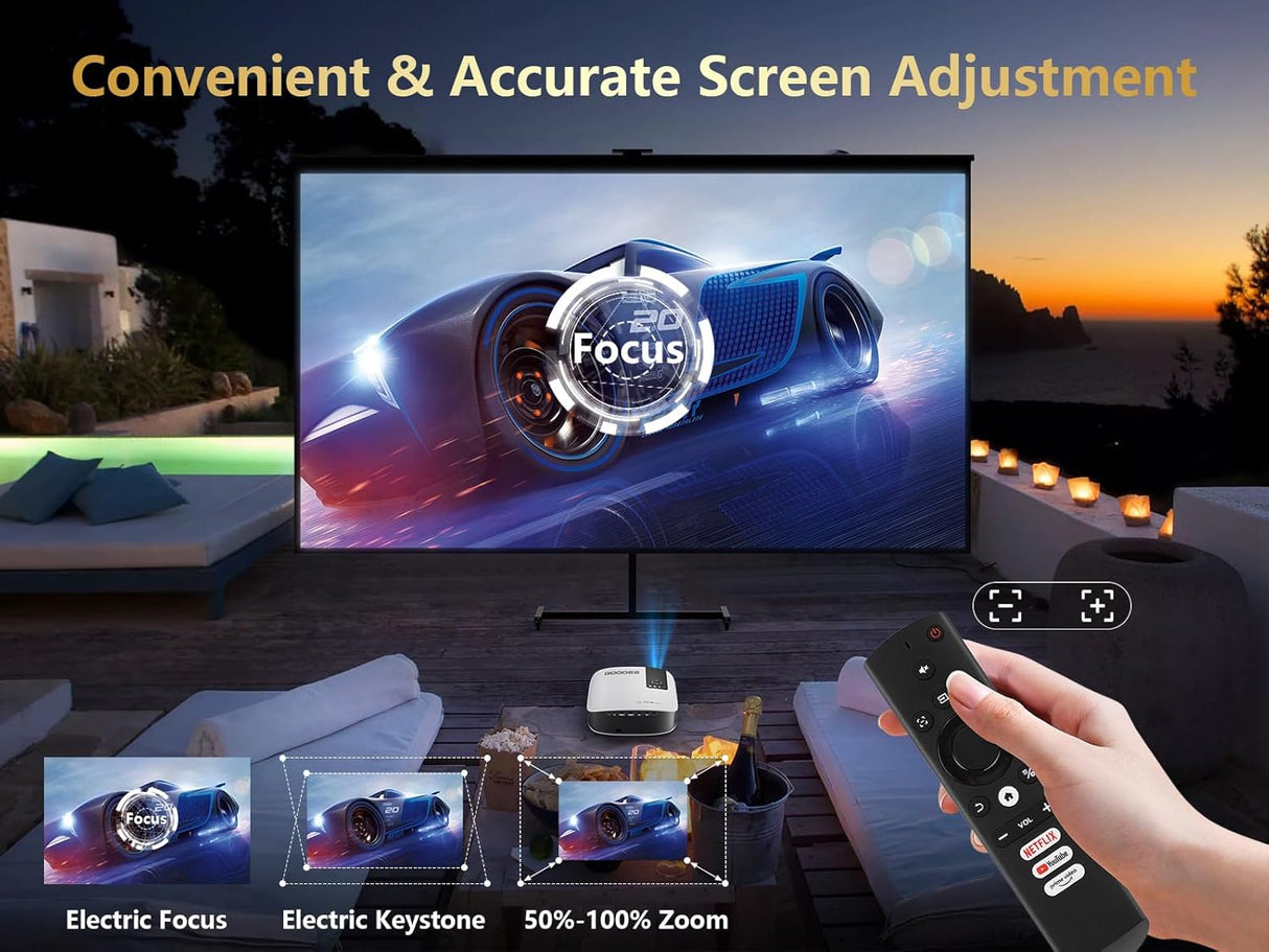 Proyector GooDee 4K Smart, 5G WIFI, Bluetooth, Dolby Audio