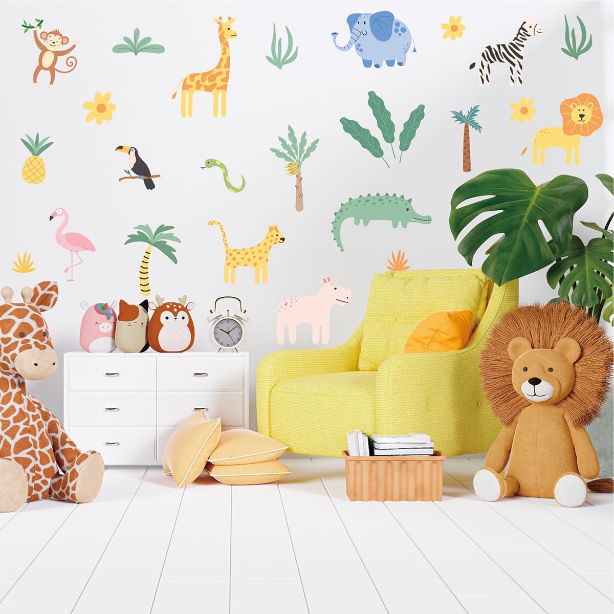 Vinilos de Pared AOWDIAO, Animales Safari para Niños, Decoración