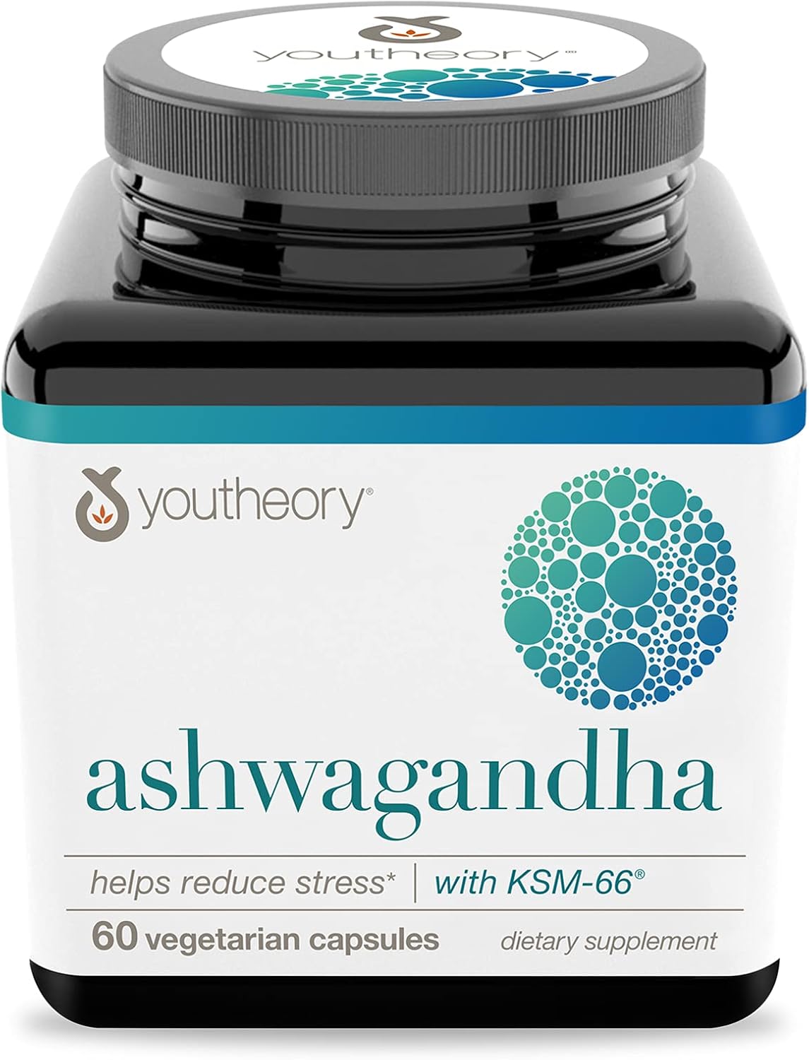 Suplemento de Ashwagandha Youtheory - 1,000 mg - 60 Cápsulas
