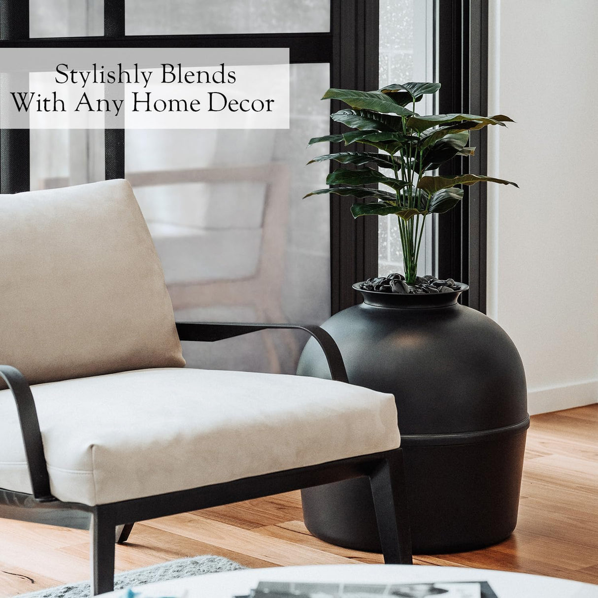 Caja de Arena Secreta con Filtro de Carbón y Planta Artificial