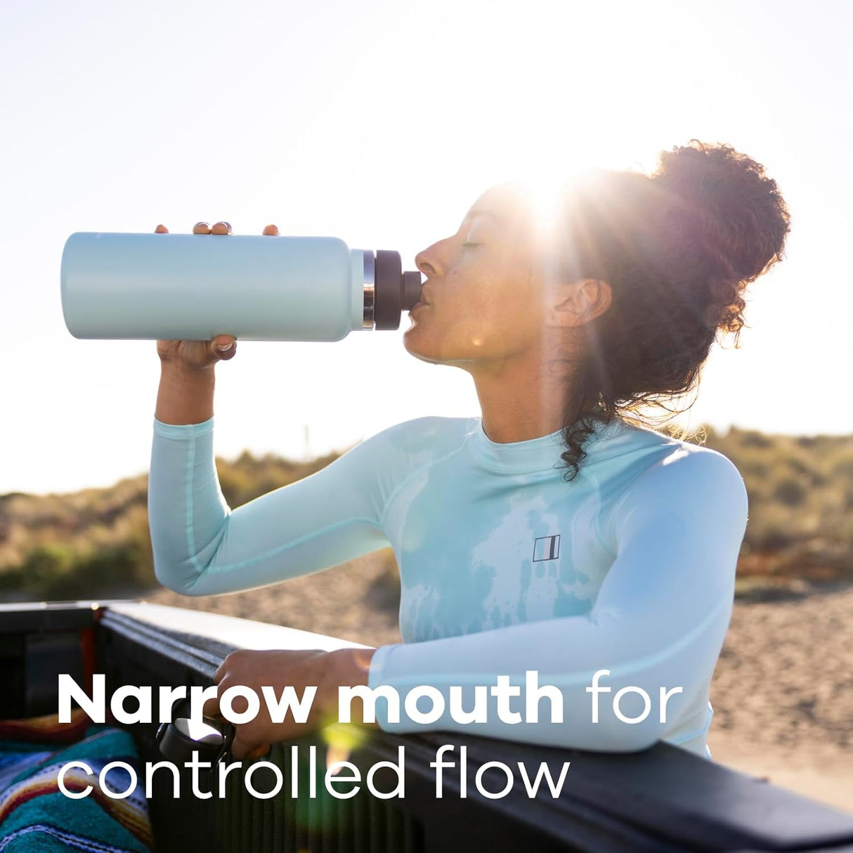 Botella de acero inoxidable con tapa a prueba de fugas Wide Mouth Chug Cap