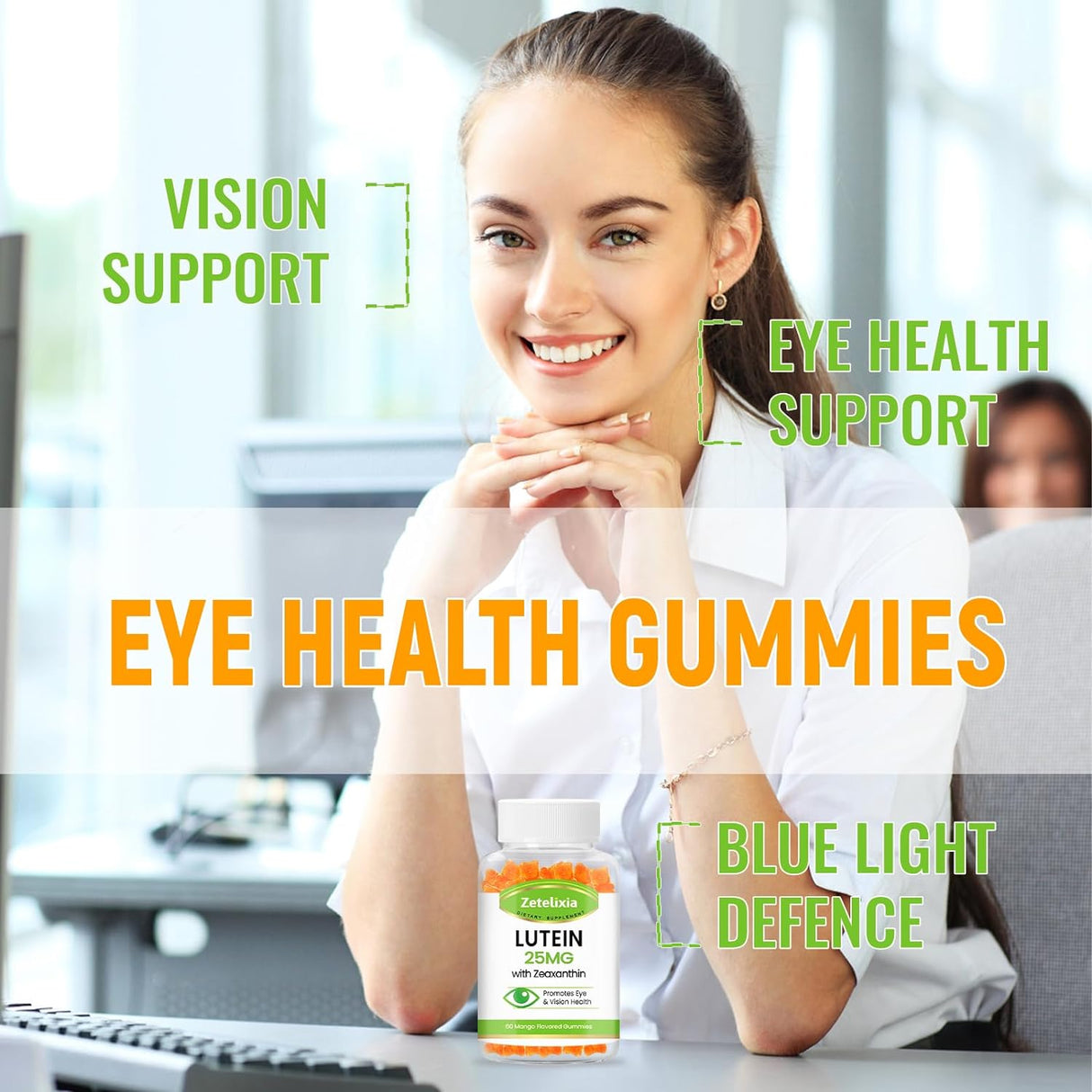 Gomitas de luteína de 25 mg Vitaminas para los ojos Luteína