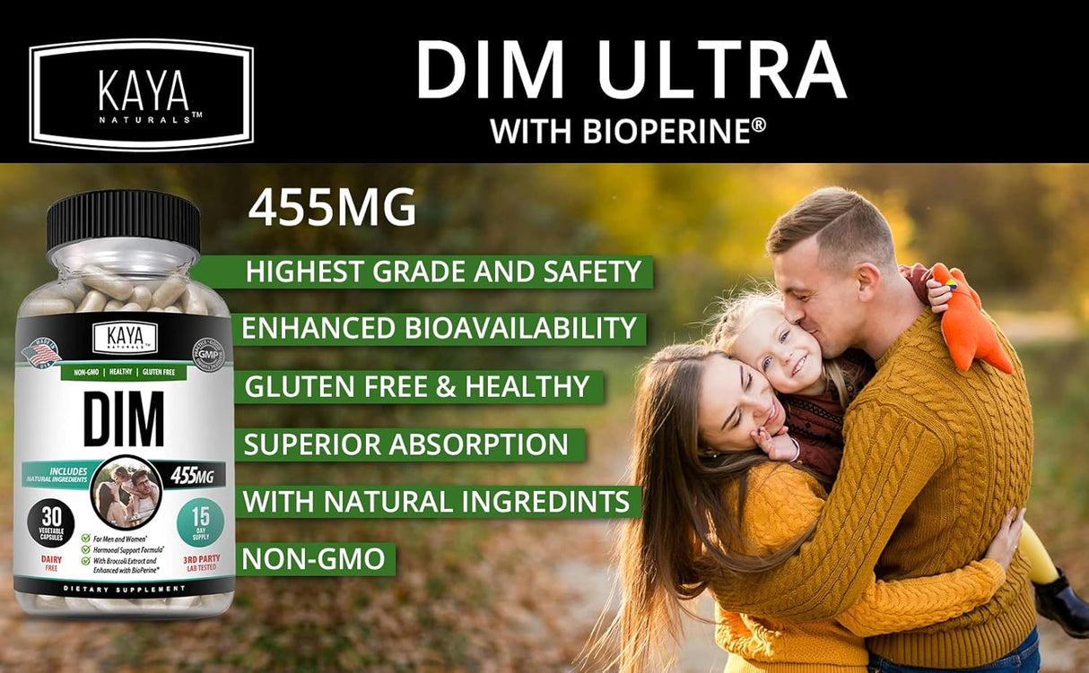 Suplemento DIM para mujeres y hombres Cápsulas vegetales
