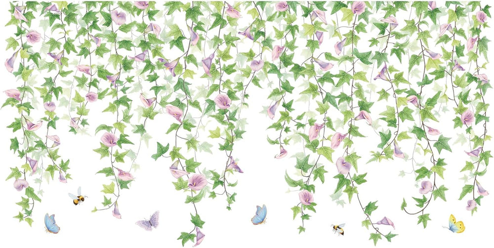 Vinilos Decorativos Flores y Mariposas - 2 PCS Murales DIY