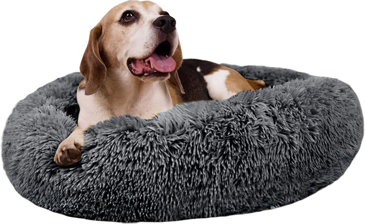 Cama para Perro MFOX, Faux Fur, Donut Cuddler, L/XL/XXL/XXXL