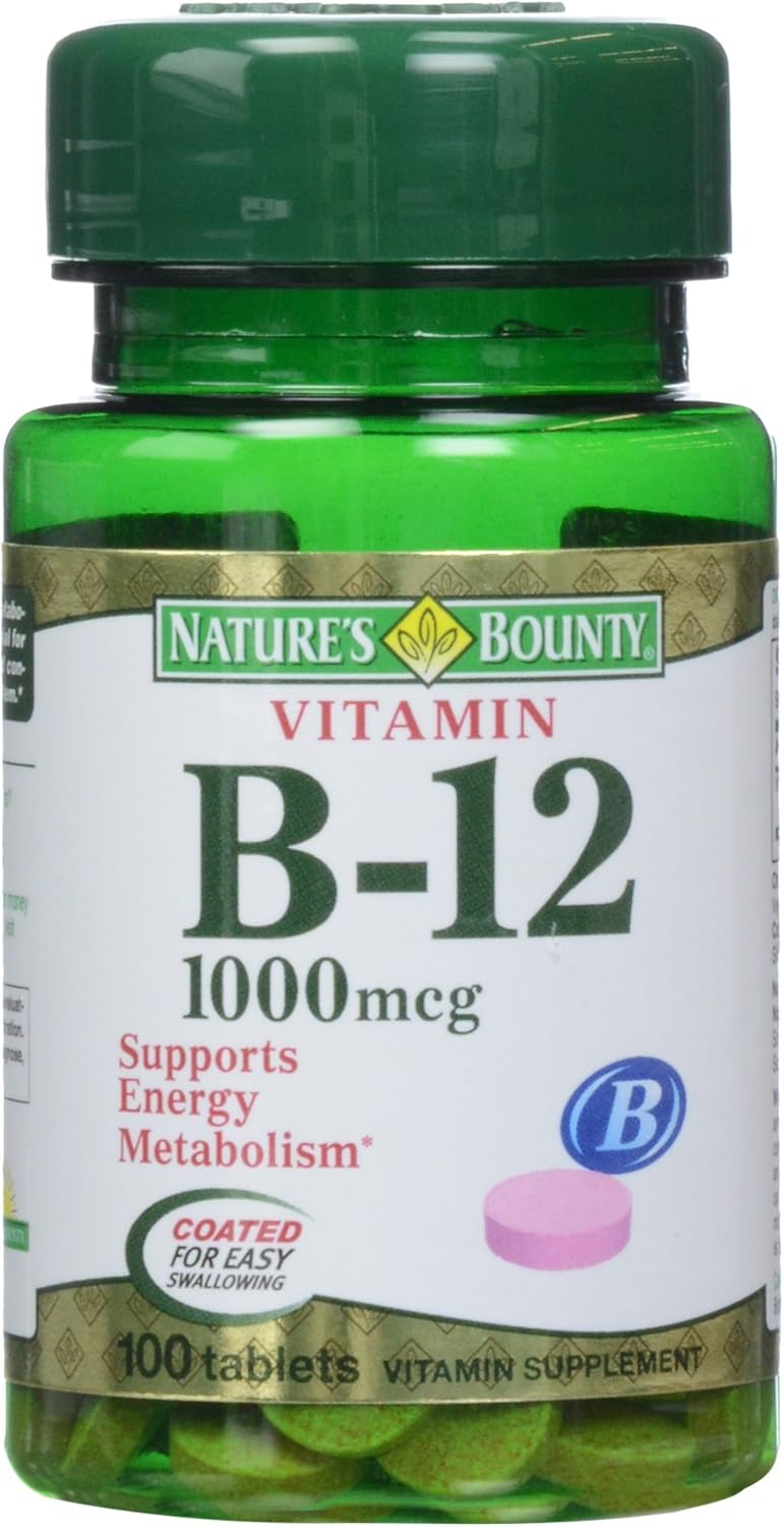 Vitamina B-12 Tabletas de 1000 mcg 100 unidades