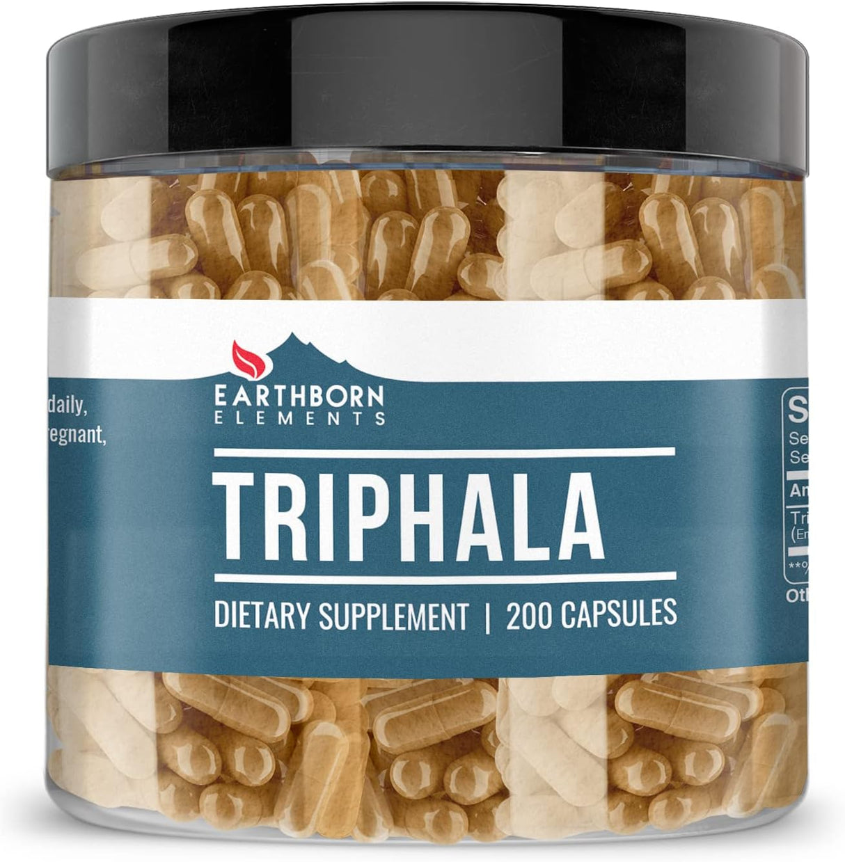 Suplemento Earthborn Elements Triphala 200 cápsulas puras
