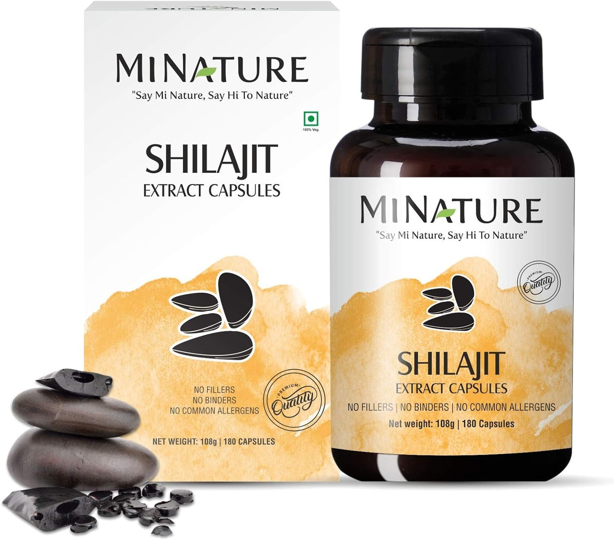 Cápsulas de Extracto de Shilajit 100% Puro - 1000 mg