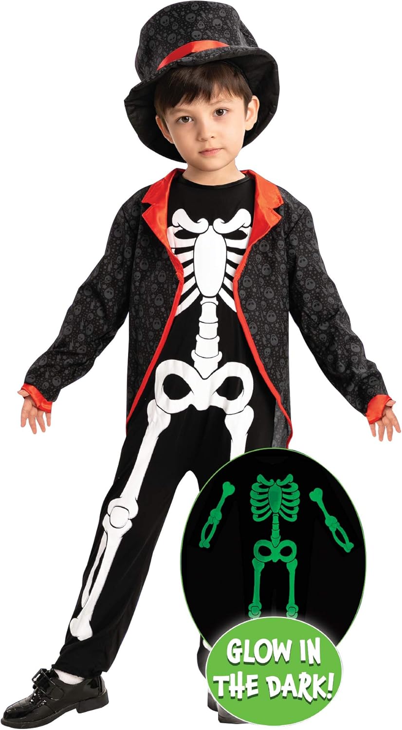 Disfraz de Esqueleto Brillante, Spooktacular Creations, Infantil