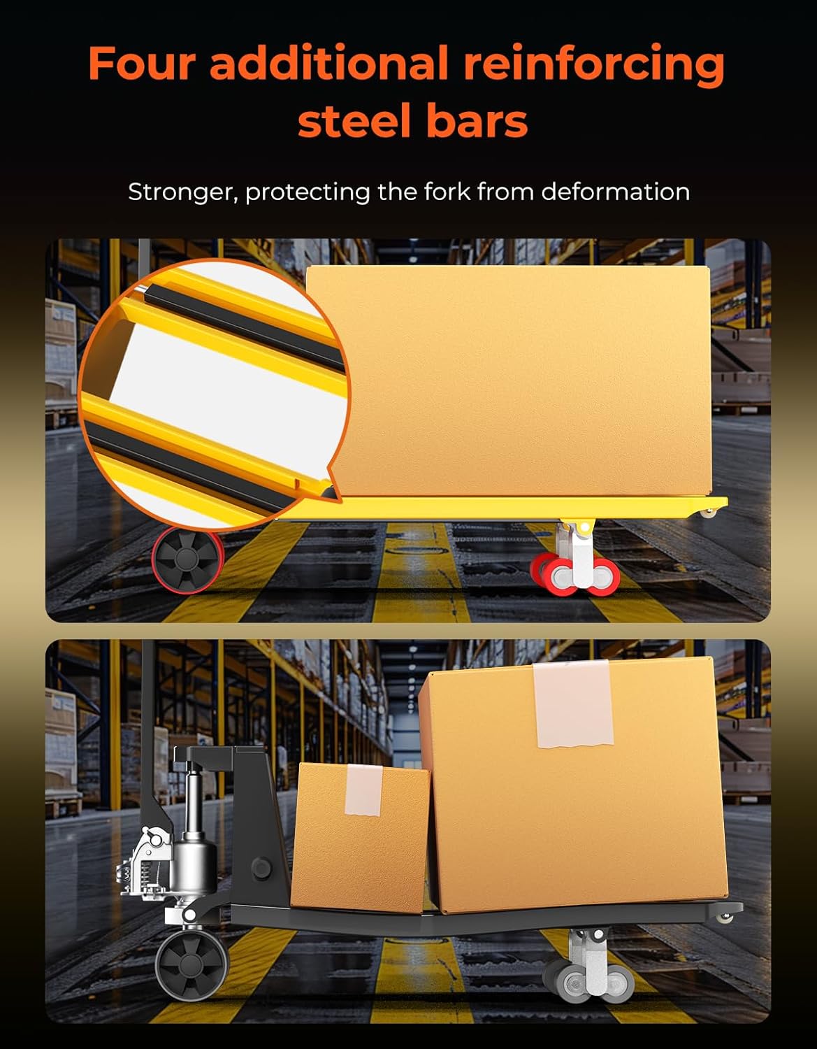 Carretilla Manual Arczorix 6600 Lb, 27 x 48, Mini Pallet Jack