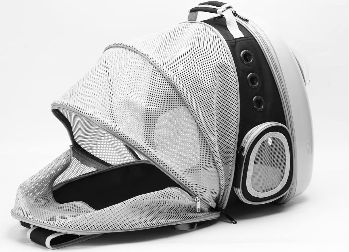 Mochila expandible para gatos color blanco