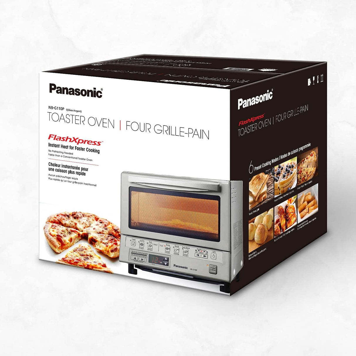 Horno tostador Panasonic Flash Xpress, Plateado