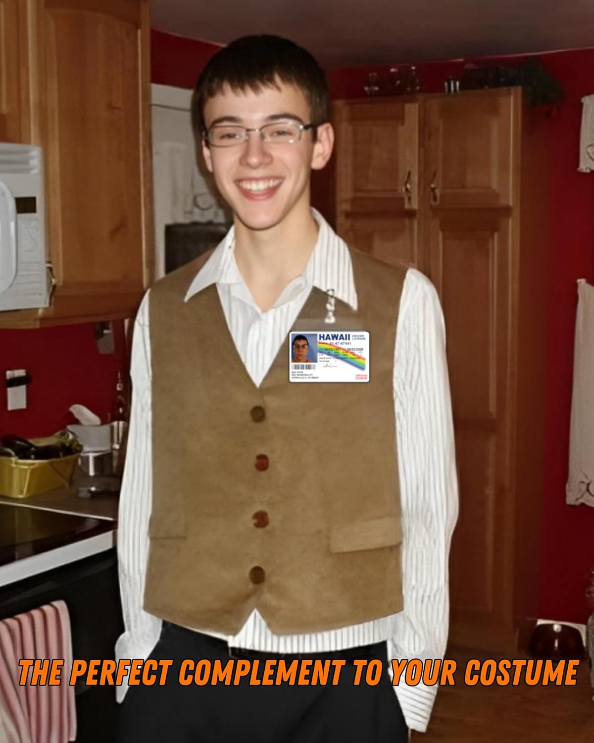 Licencia de Conducir Falsa McLovin Doble Cara para Disfraces