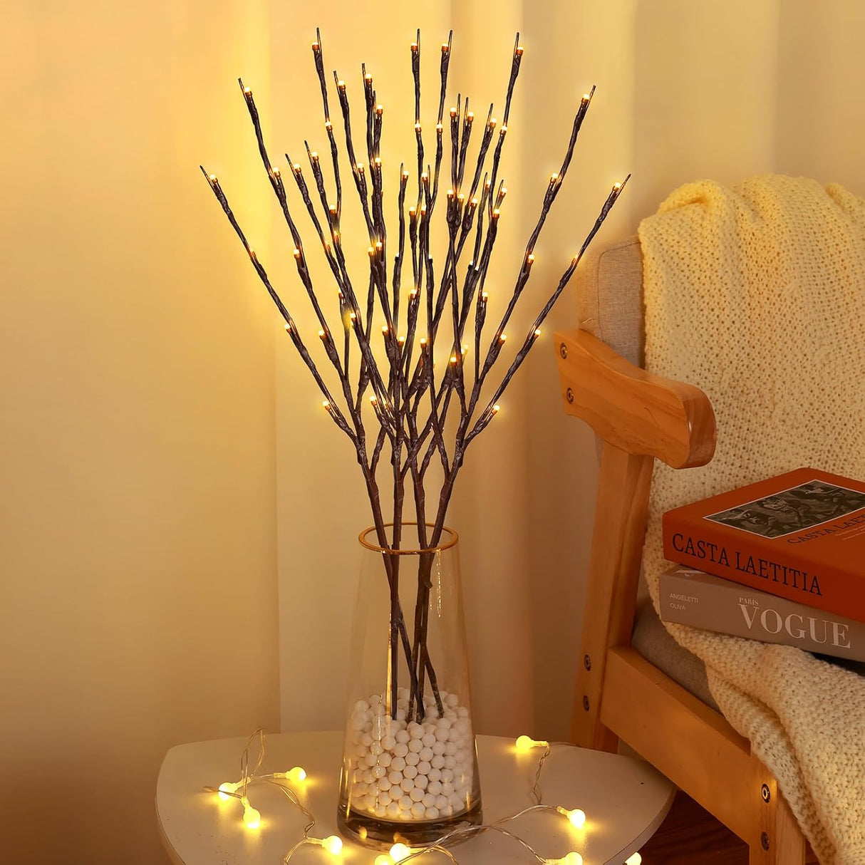 Árbol de Navidad Jcocylse 29.7 con 20 luces LED, 4 pcs