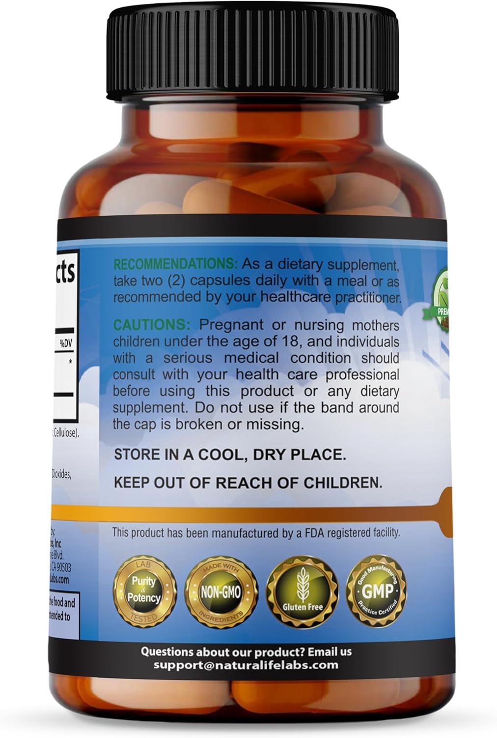 NAC 1600 mg de NaturaLife Labs - Soporte Inmunológico 100 Caps