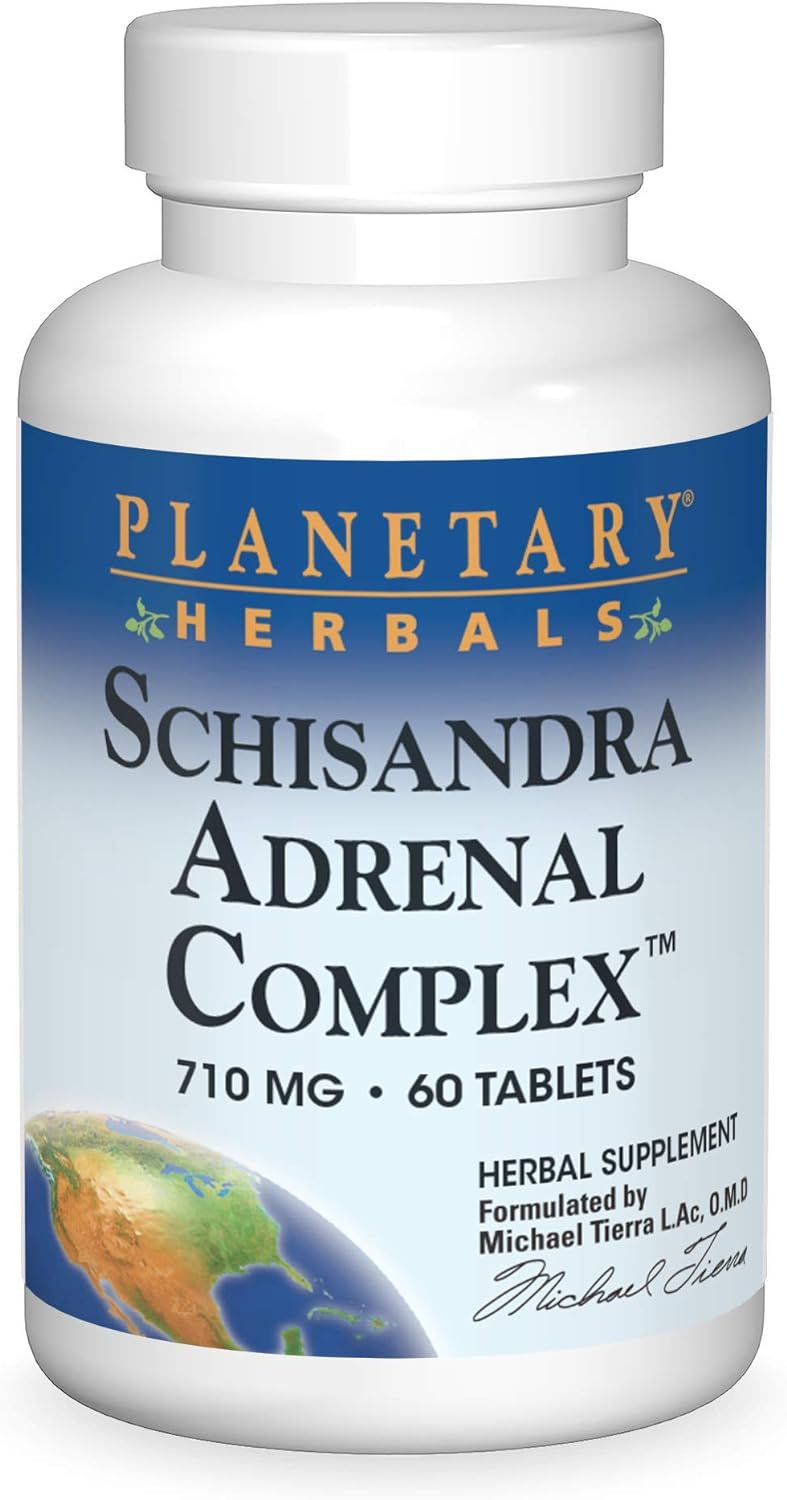 Planetary Herbals Complejo suprarrenal Schisandra 710mg 60u
