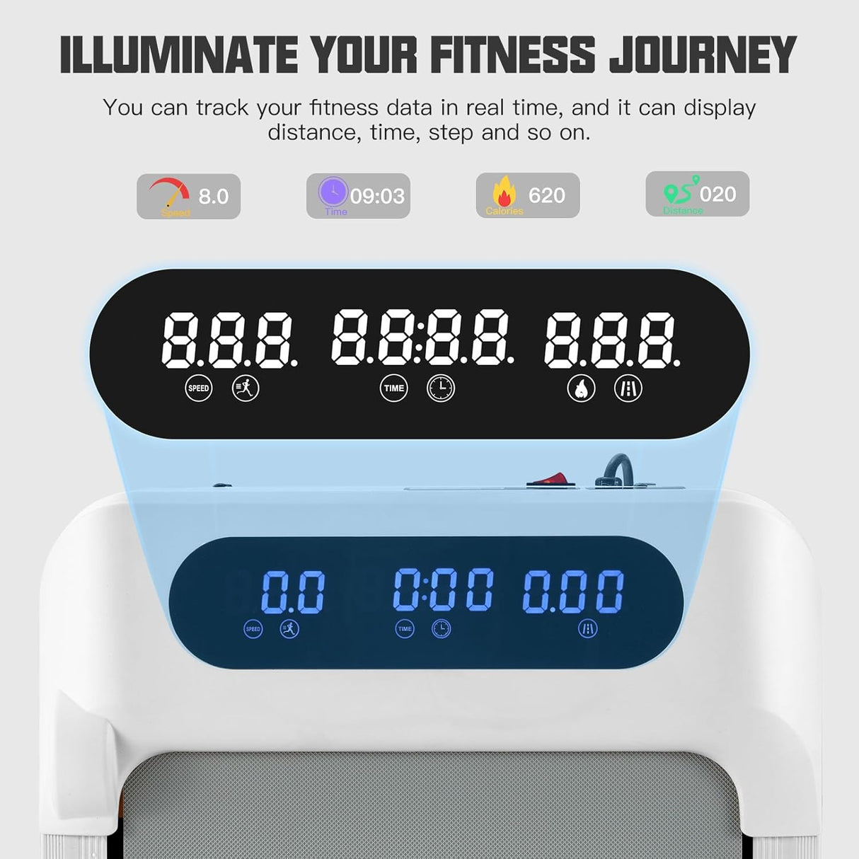 Caminadora Bajo Escritorio, portátil, control remoto, 2 en 1