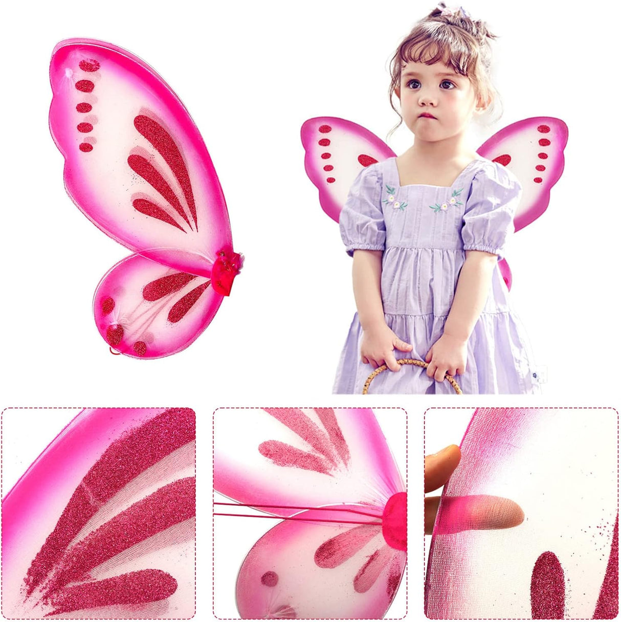 Disfraces de Alas de hada de mariposa alas de ángel rosada