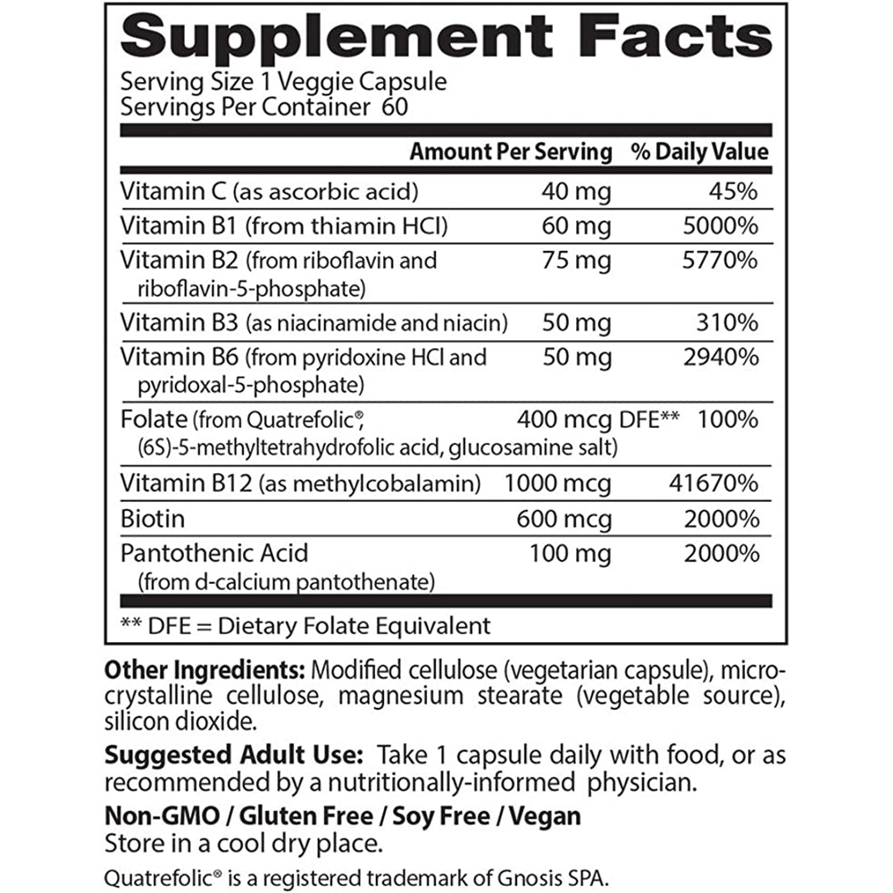 Suplemento Complejo B apoya el sistema nervioso energético