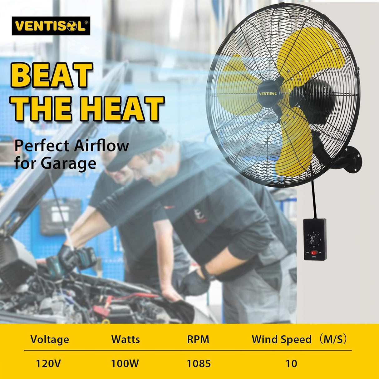 Ventilador Oscilante VENTISOL 18 3 Velocidades, 4200 CFM