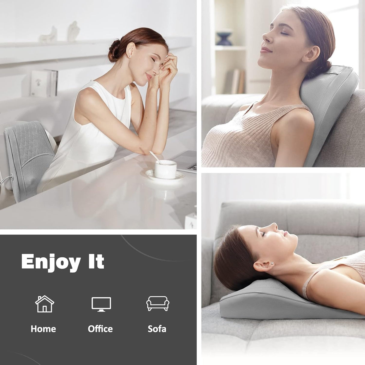 Masajeador de Cuello y Hombros con Calor, Shiatsu 3D, Modelo X