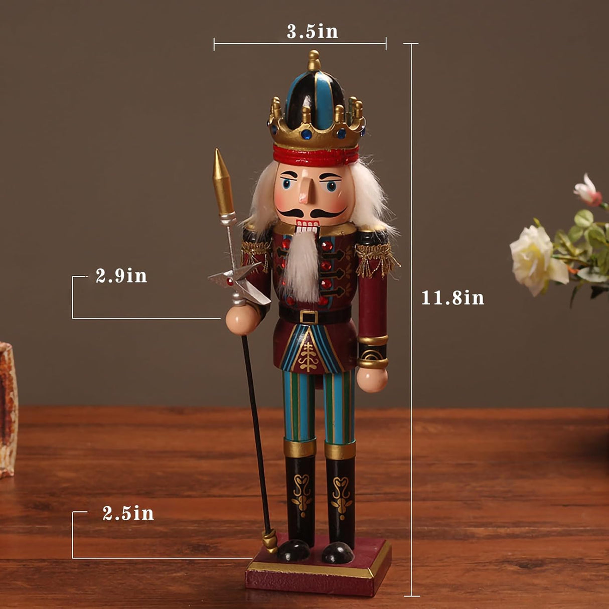 Adornos de Navidad Nutcracker de Madera 12 Pulgadas Set