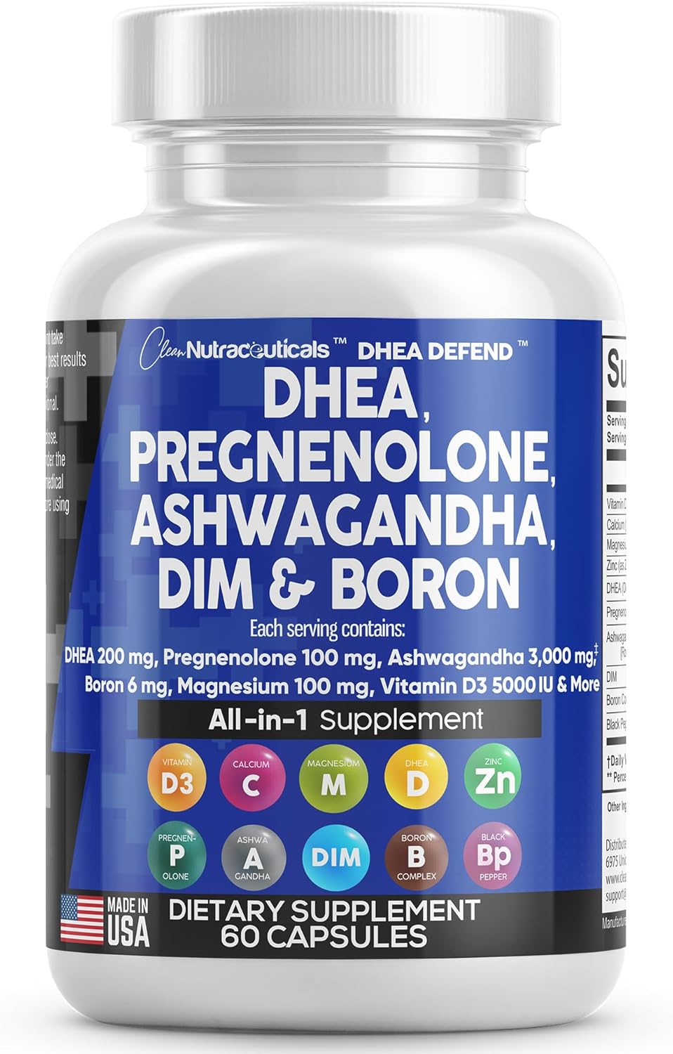 Suplemento 100mg para hombres y mujeres DHEA 200mg