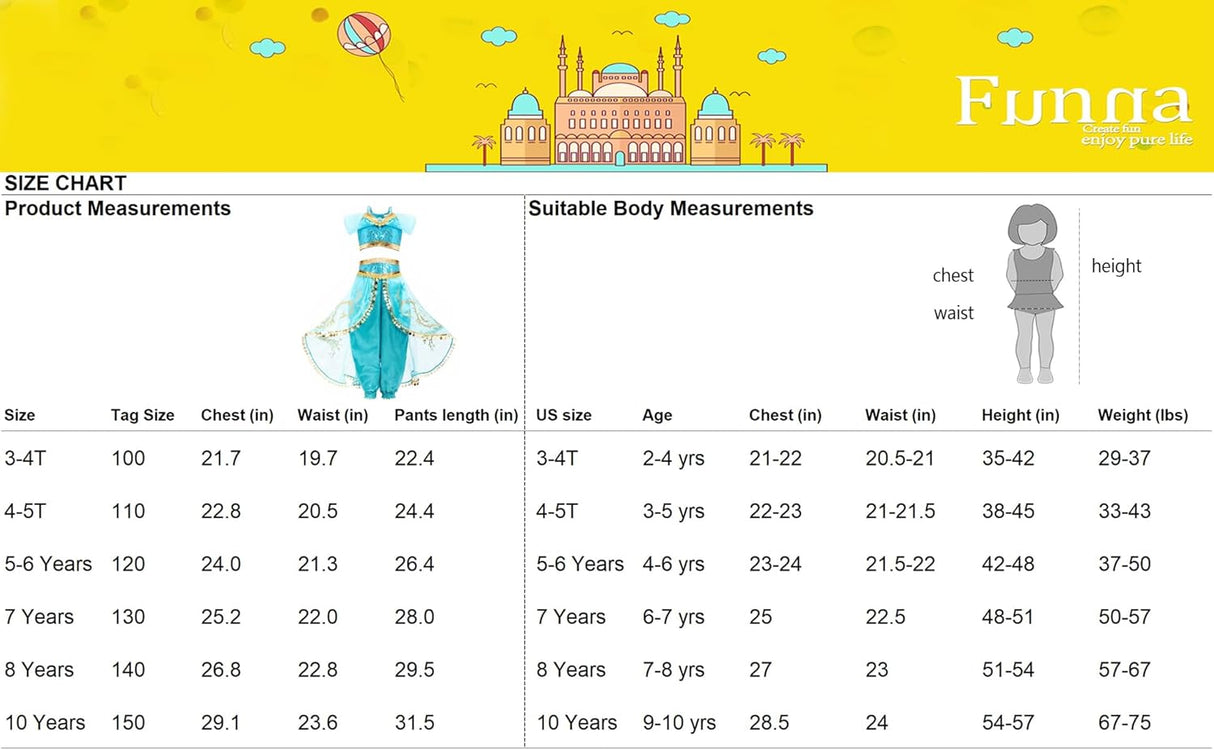 Disfraz Princesa Funna para Niñas - Vestido Fiesta Infantil