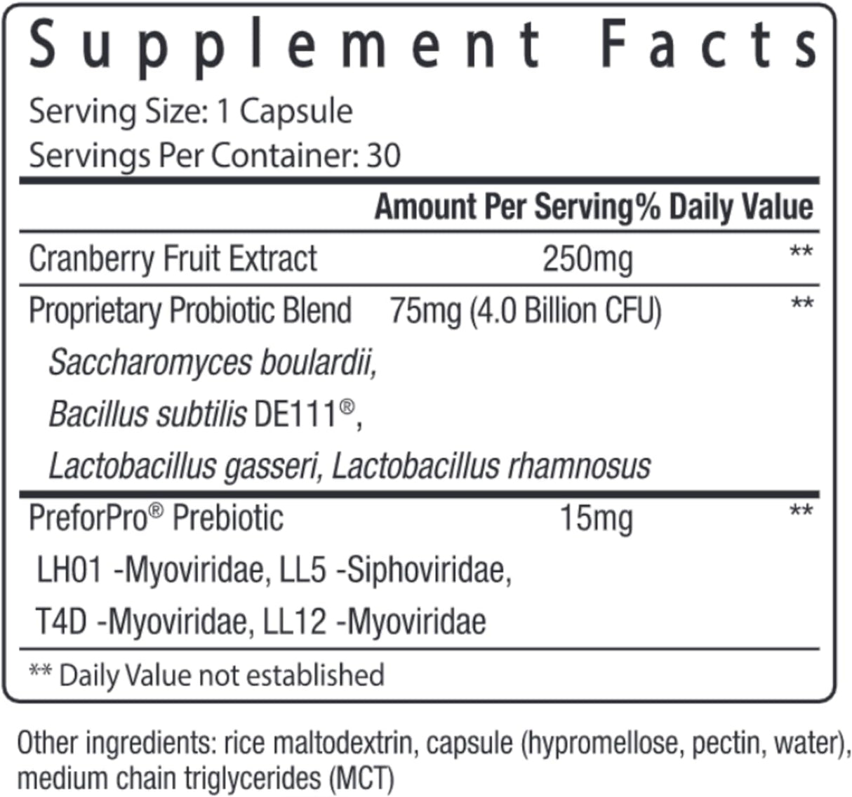 pH-D Feminine Health Probiótico de salud femenina prebiótica