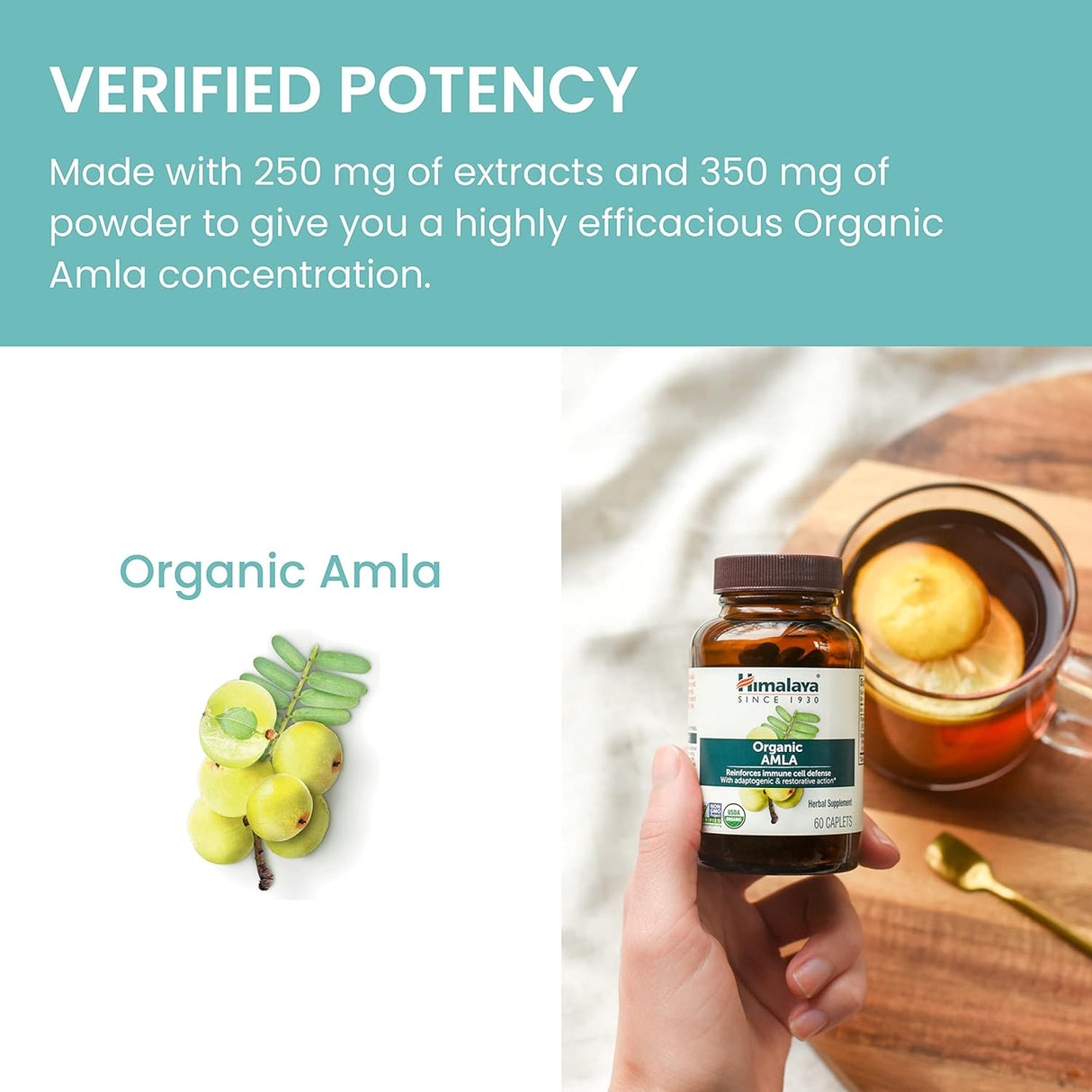 Suplemento Himalaya Antioxidante natural orgánico 60 cápsulas