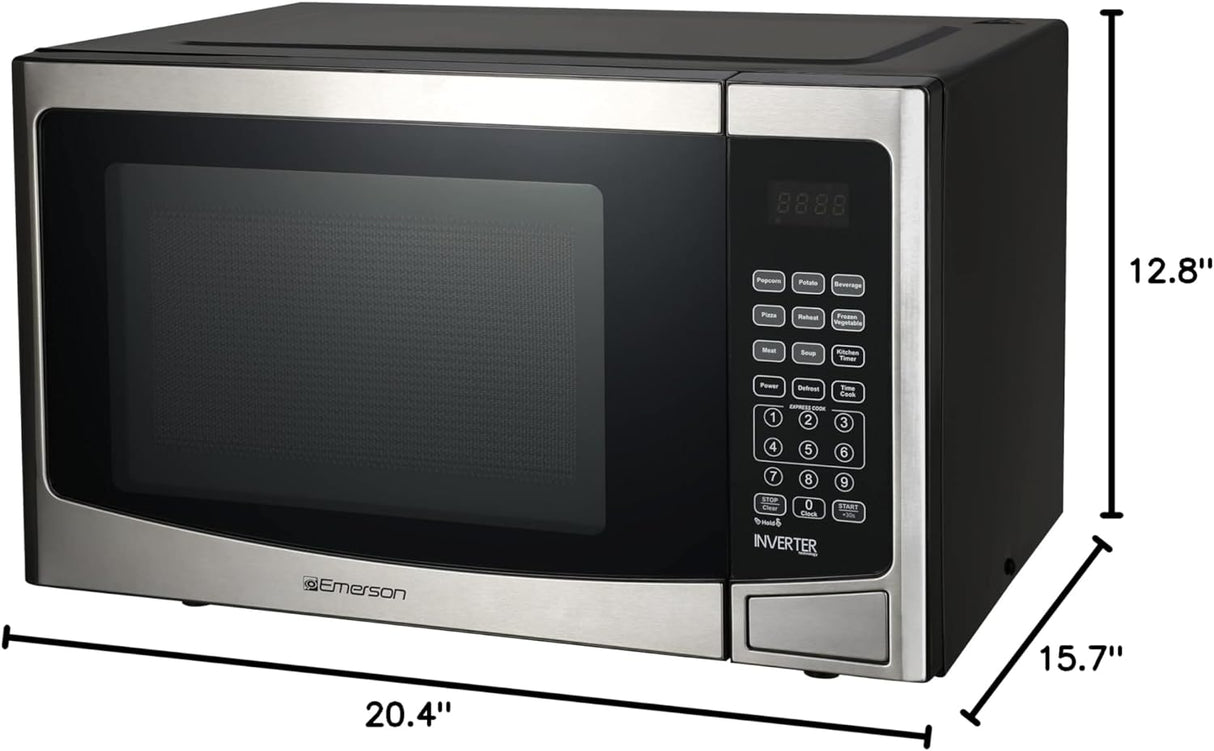 Horno Microondas Emerson MWI1212SS, 1000W, 1.2 Cu. Ft.