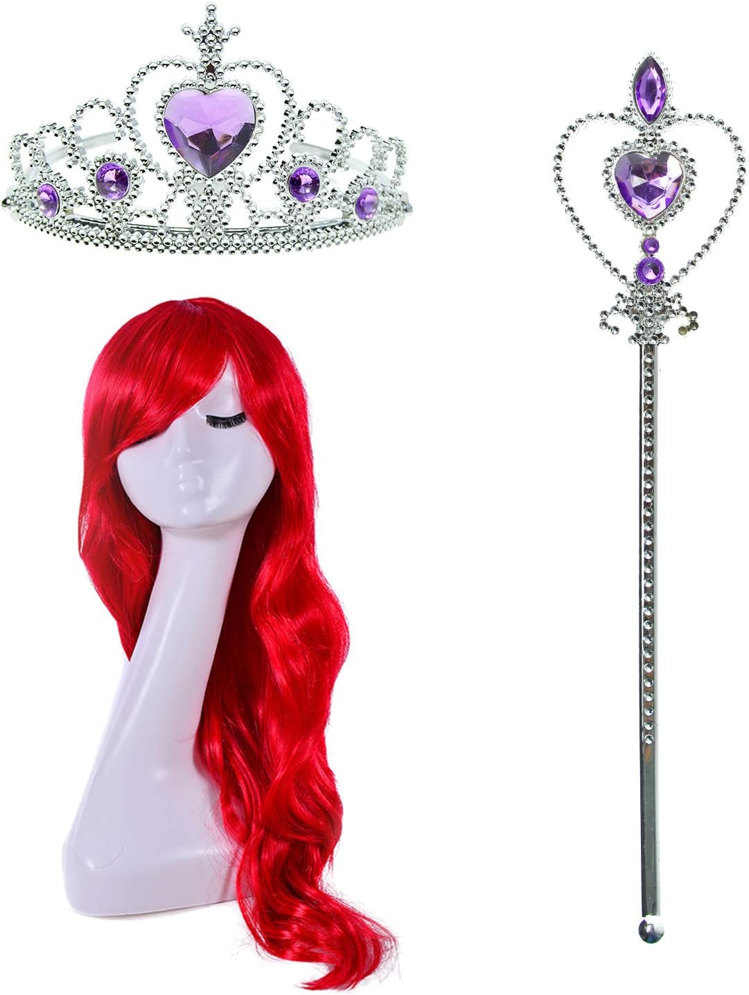 Disfraz de sirena para niñas Joy Join con peluca y corona