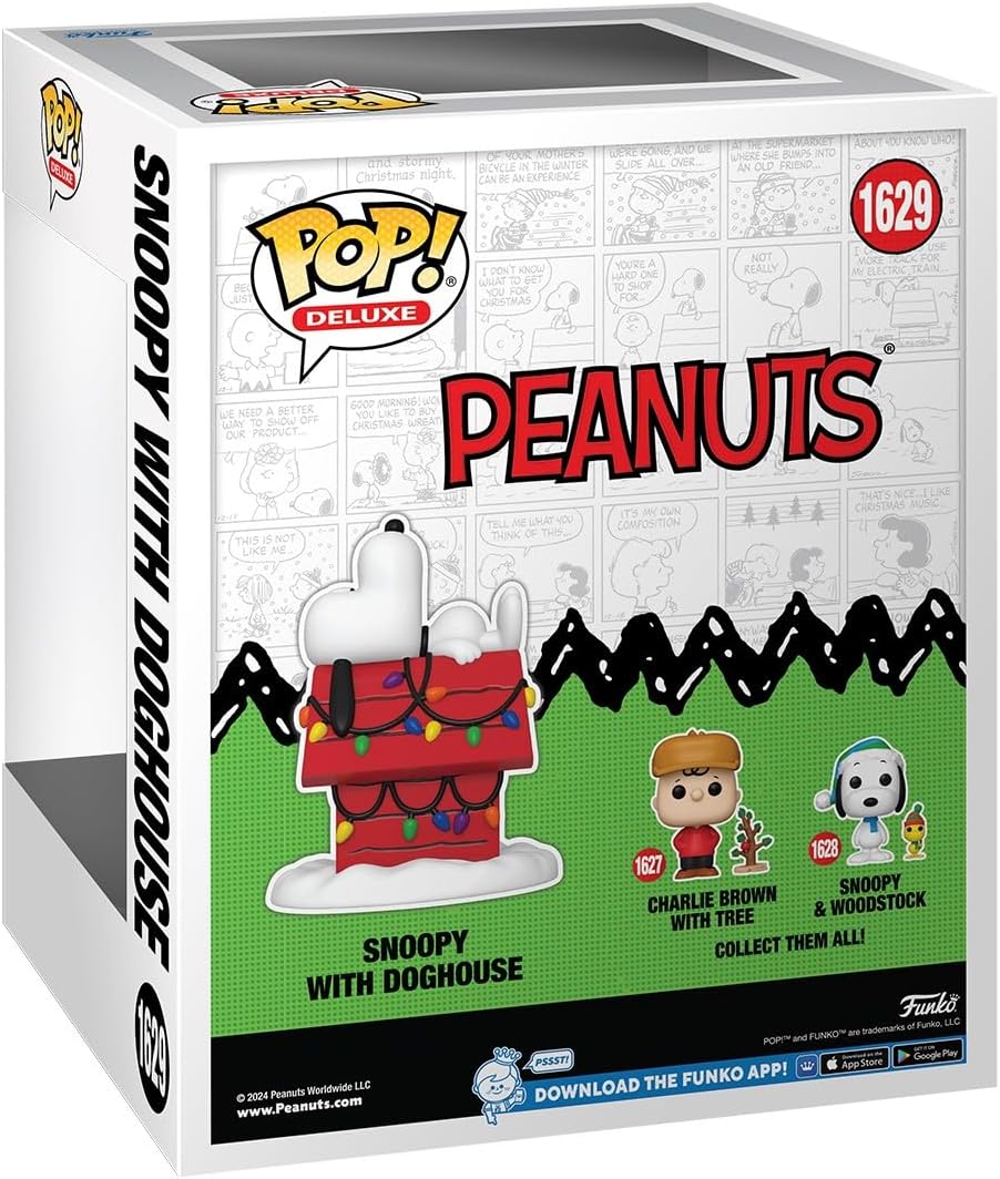 Funko Pop! Deluxe: Snoopy con Perrohaus - Navidad Charlie Brown