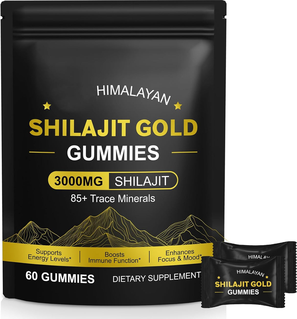 Gomitas de Shilajit Himalaya, Natural, Energía y Inmunidad, 60