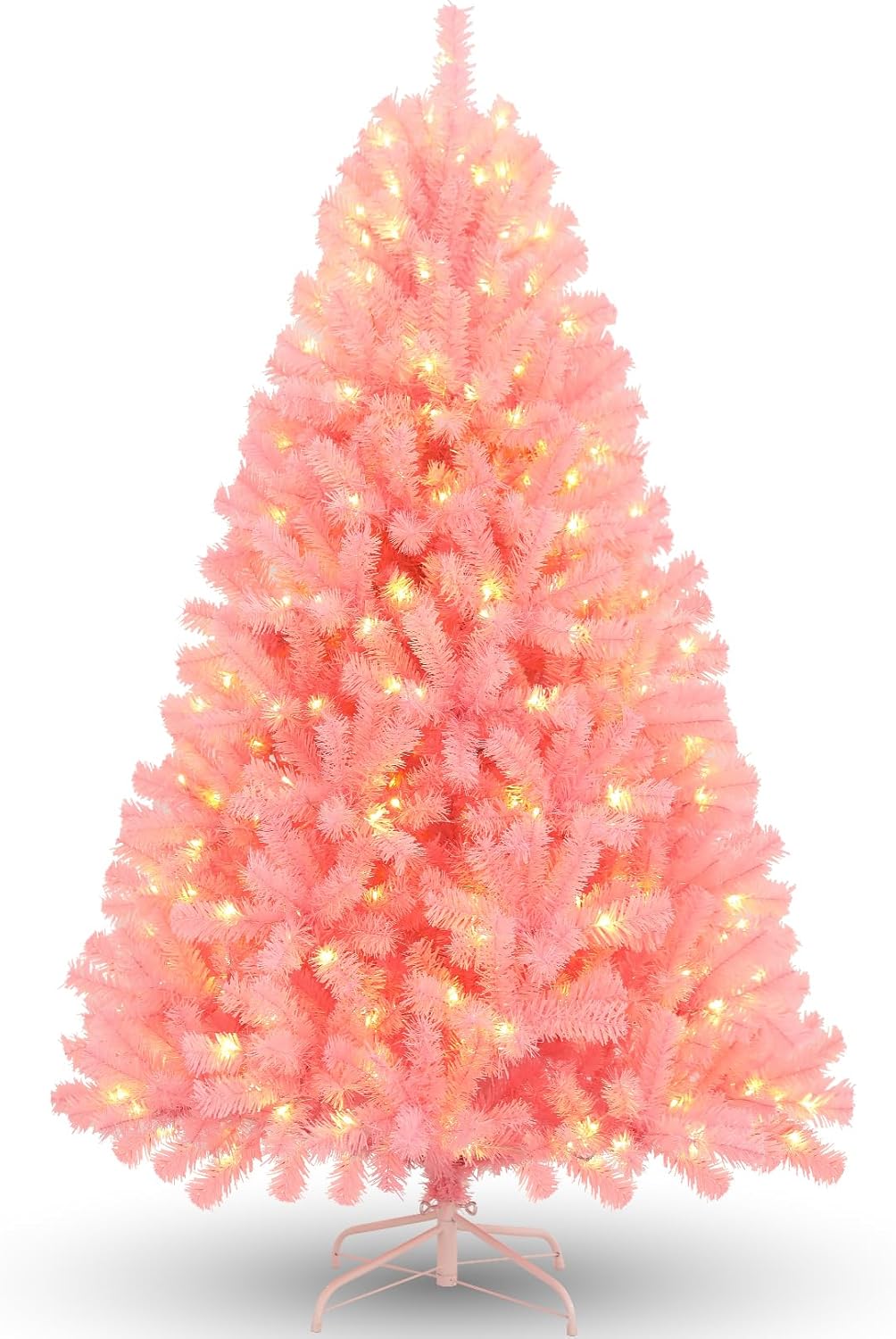 Árbol de Navidad Artificial 6FT con Luces Cálidas, Premium, Modelo 800