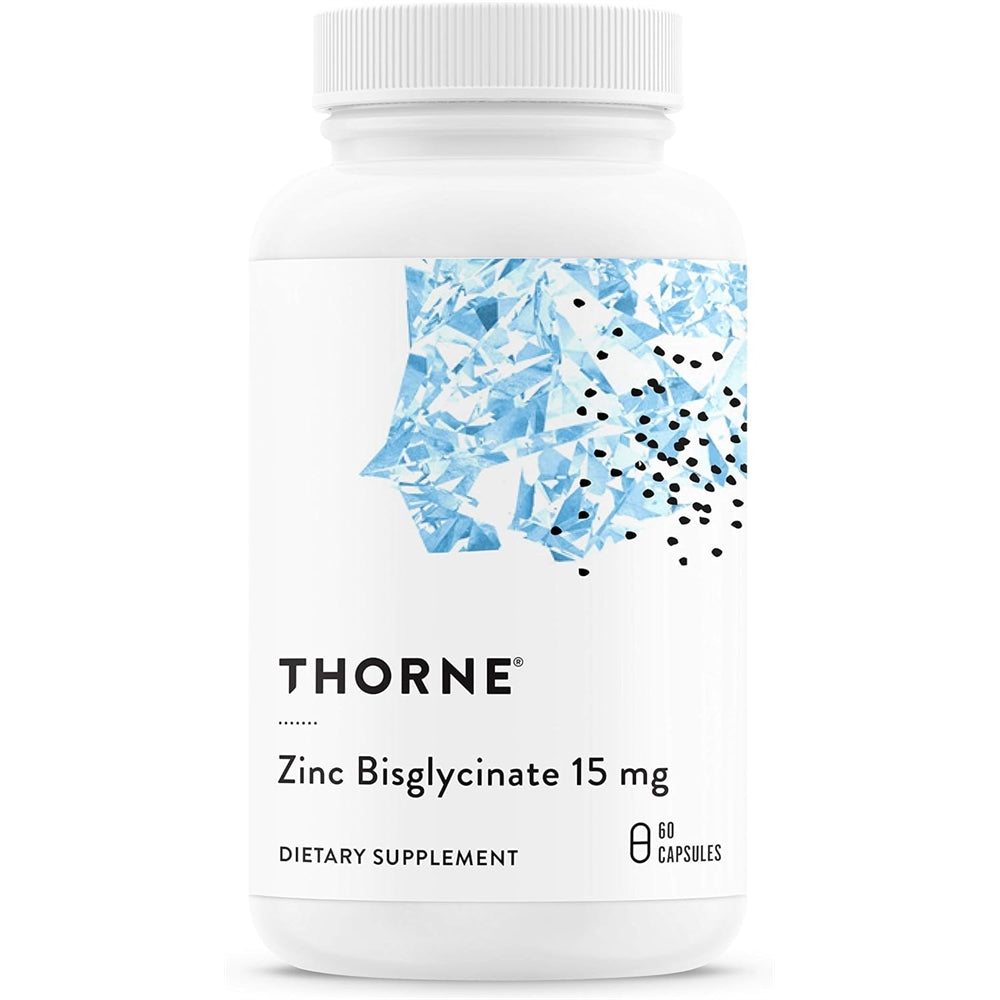 Suplementos Thorne Bisglicinato de zinc 15 mg para la piel
