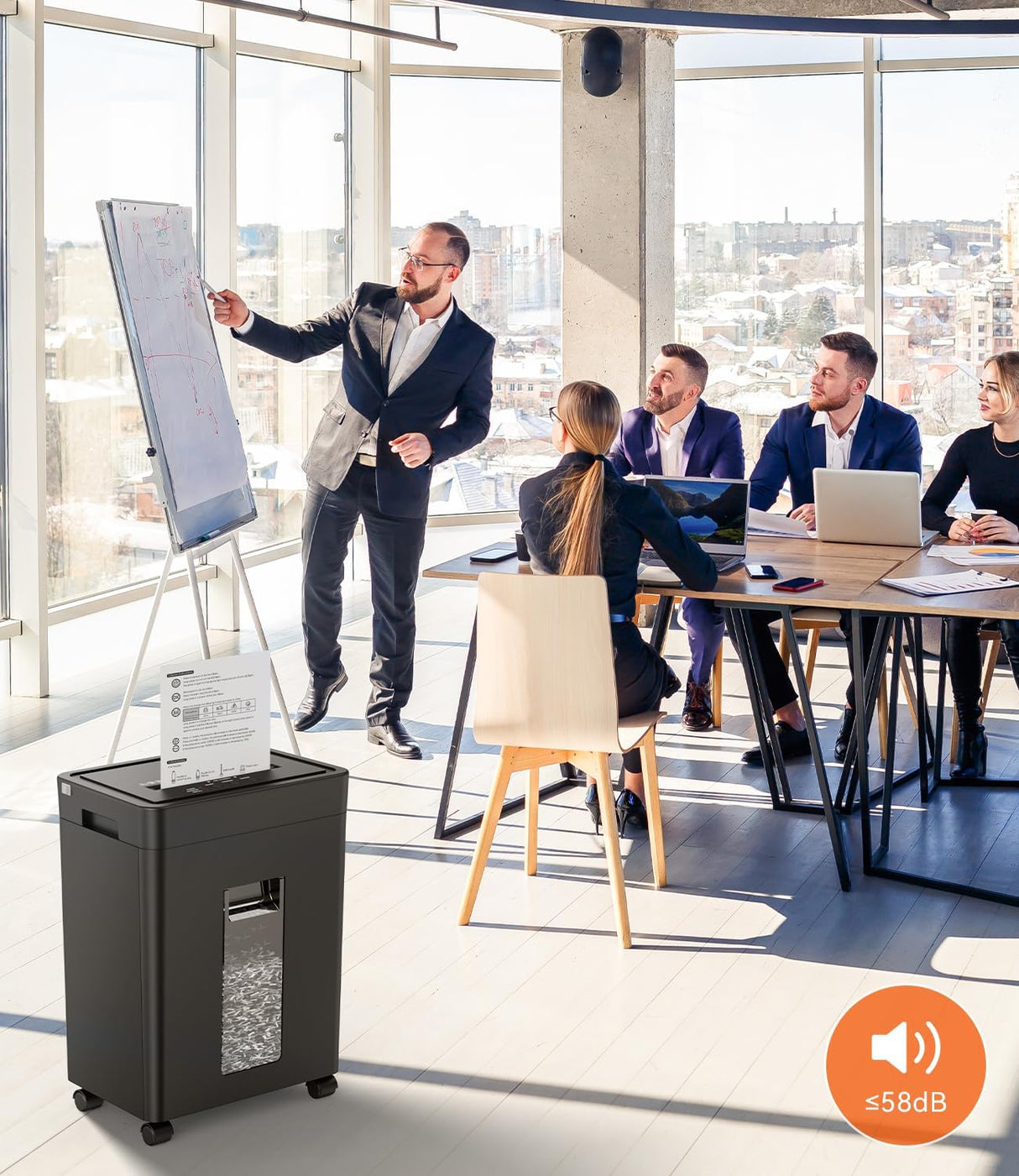 Destructora de Papel Alta Seguridad Micro-Corte P-4/12 Hojas