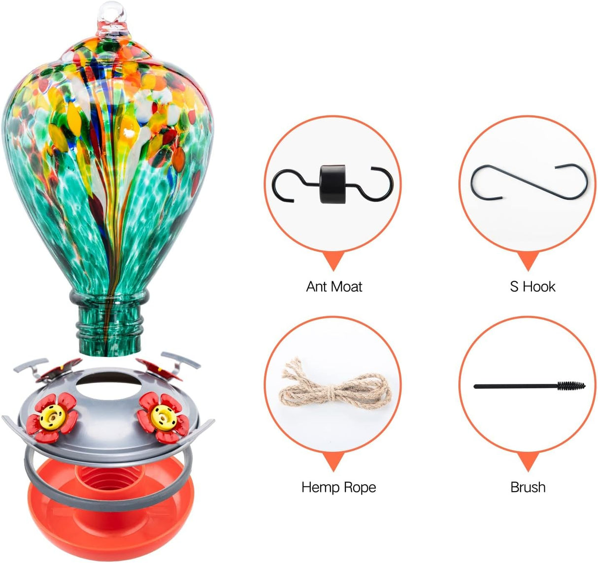 Comederos para colibríes para colgar al aire libre, comedero