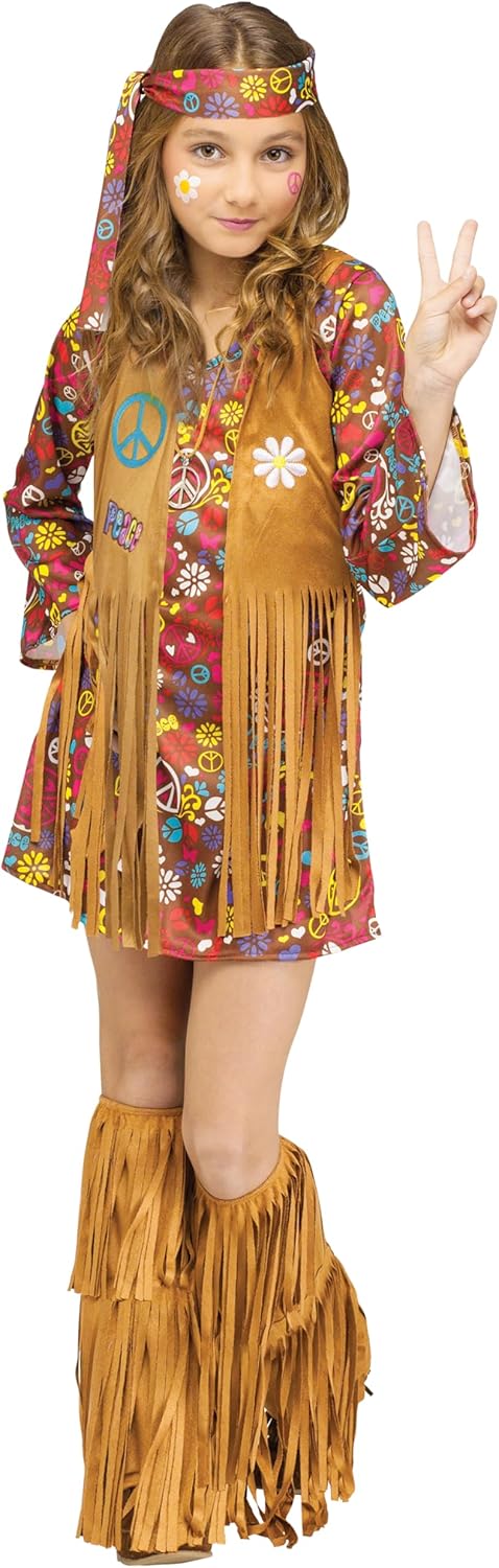 Disfraz Hippie Niña Fun World Paz y Amor Modelo 2023