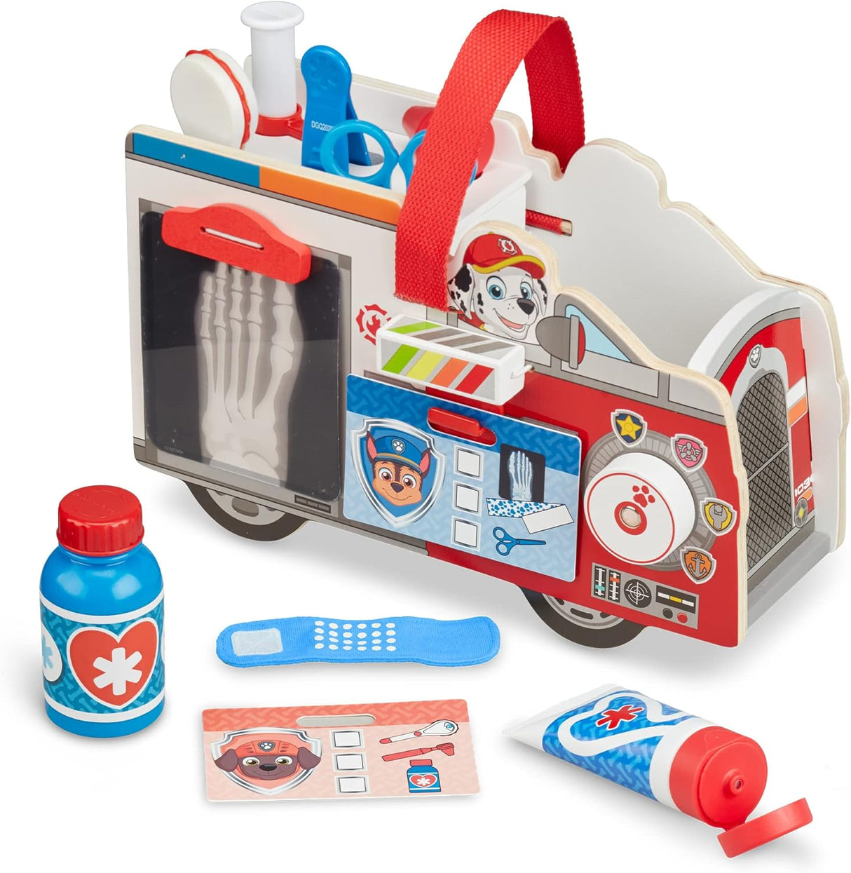 Kit de Rescate EMT de Madera PAW Patrol - 14 Piezas, Marshall