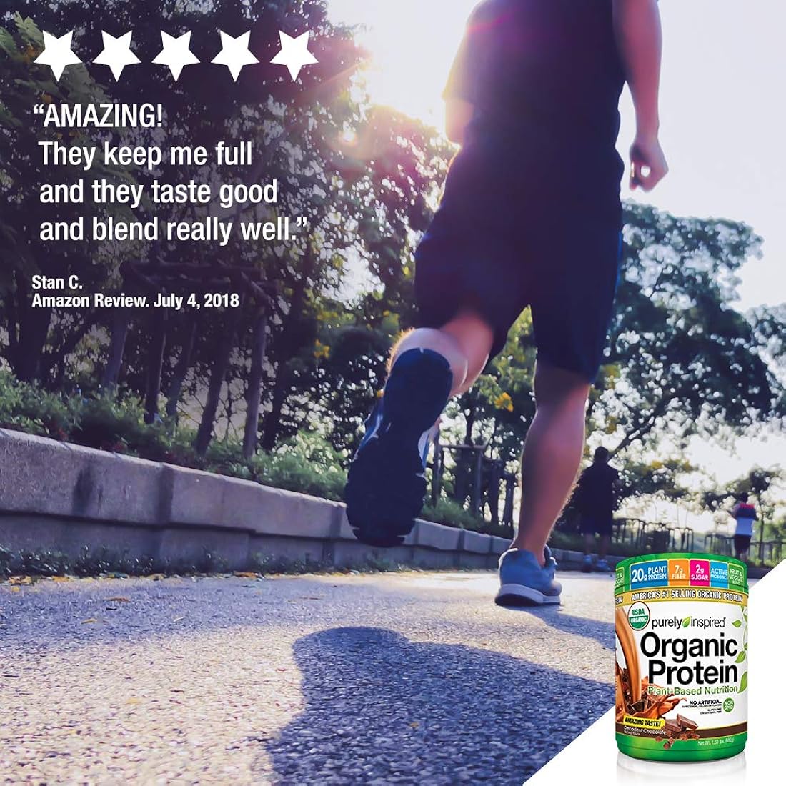 Polvo de batido de proteínas orgánicas.