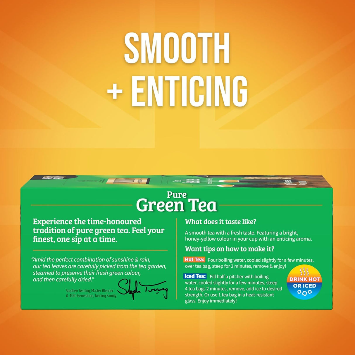 Té Verde Puro Twinings 100 Bolsas Individuas Ref. 123