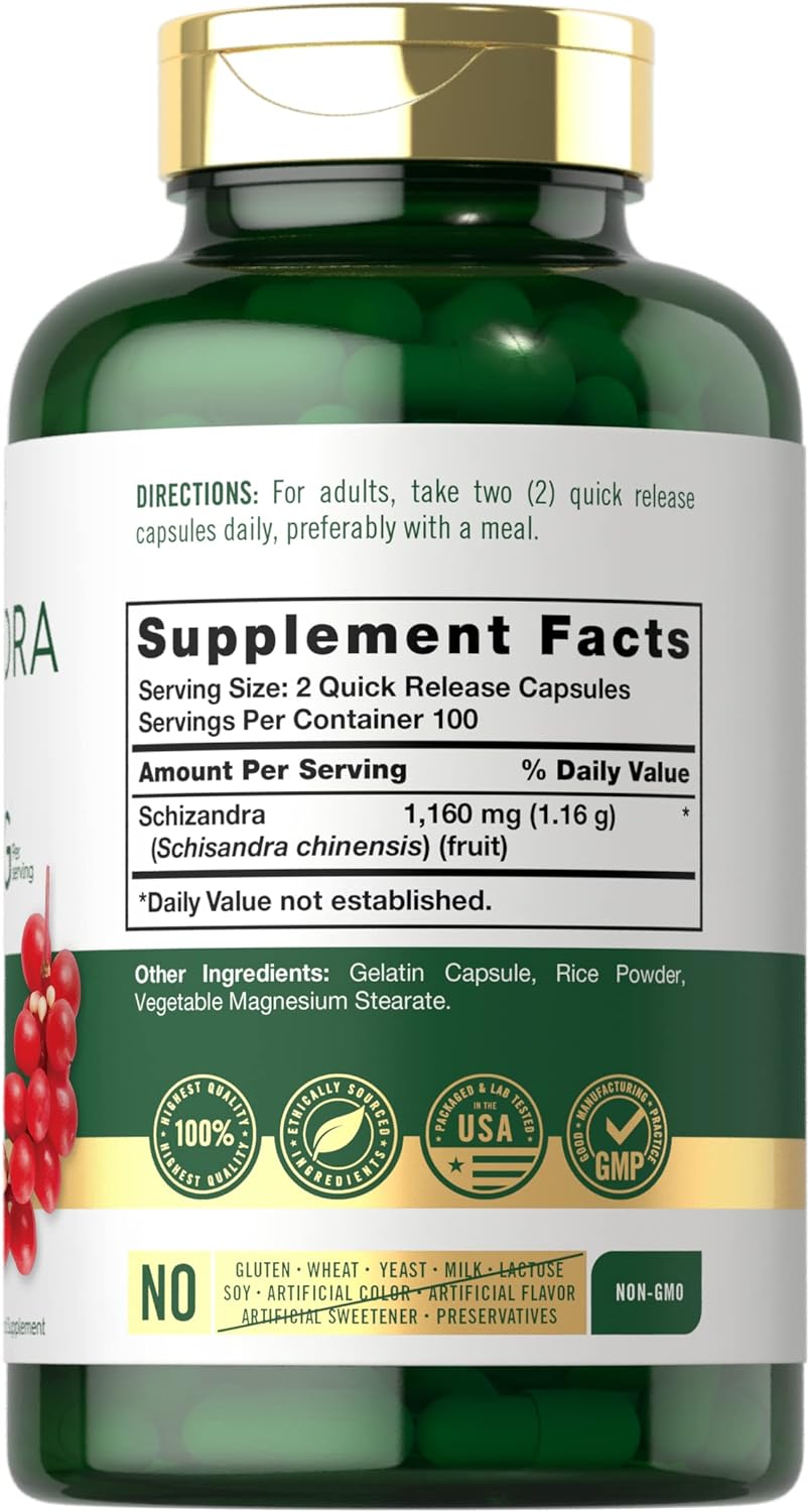 Carlyle Schisandra Suplemento 1160 mg | 200 cápsulas